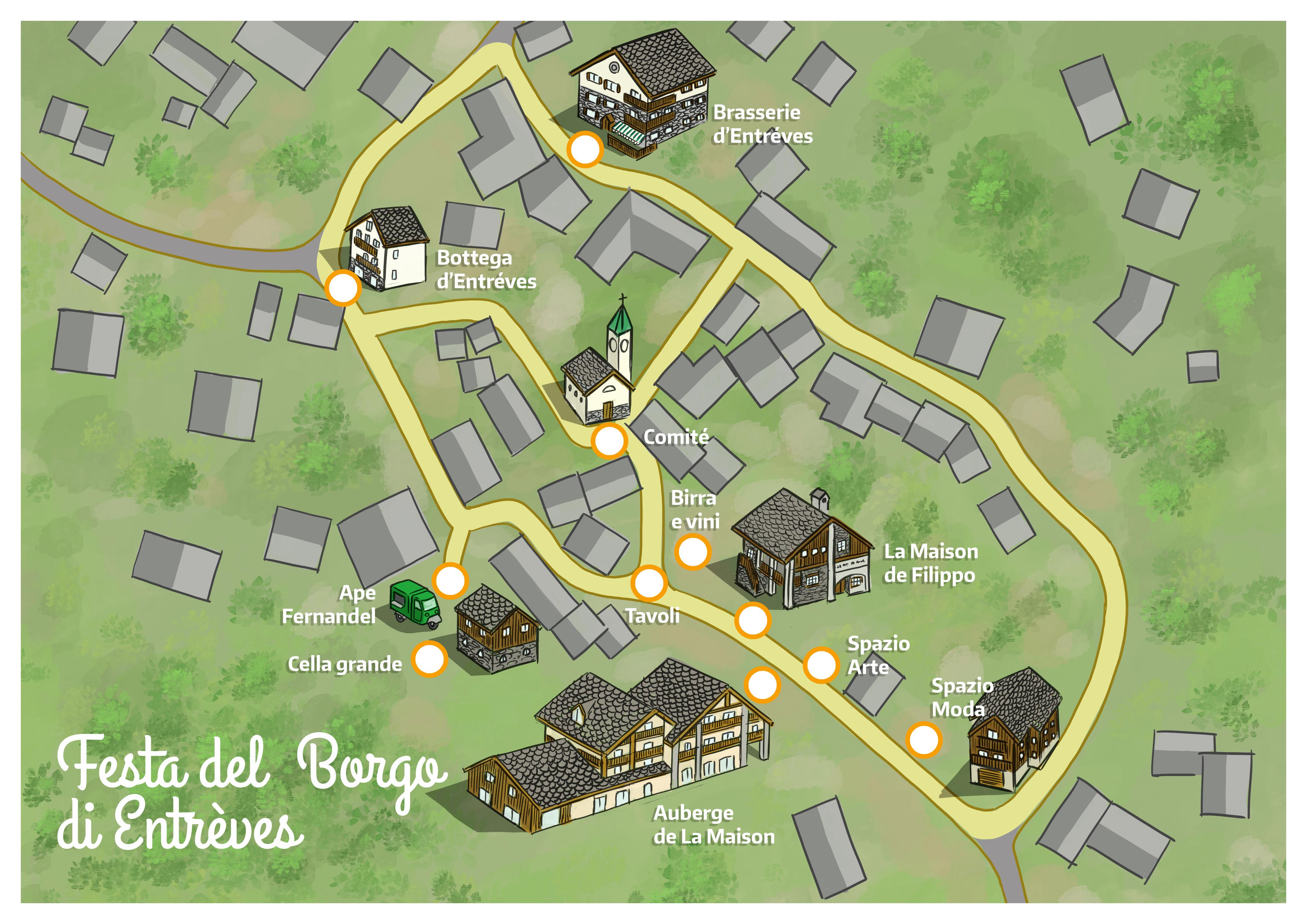 Mappa Festa del Borgo di Entrèves
